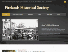 Tablet Screenshot of firelandsmuseum.com